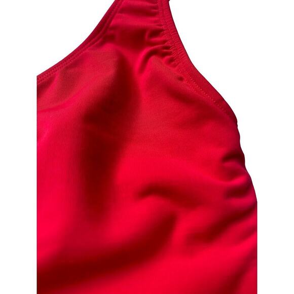 Bleu Rod Beattie Red Americana One Piece Swimsuit Side Back Lace Down Detail - 8 - Picture 6 of 12